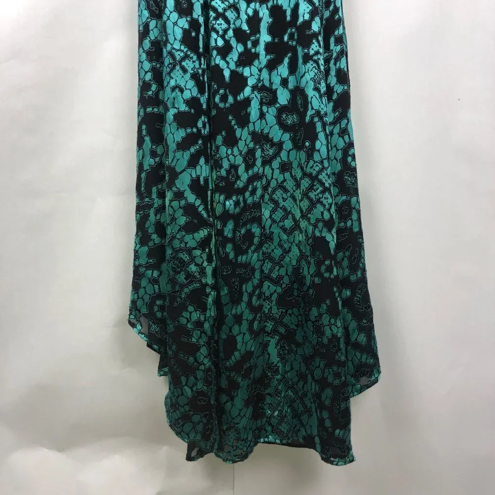 Nanette Lepore Metallic Floral Silk Maxi Dress Size 0 - Picture 8 of 14